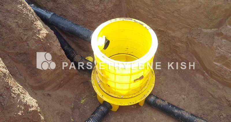 Polyethylene drainage manhole (sewage)