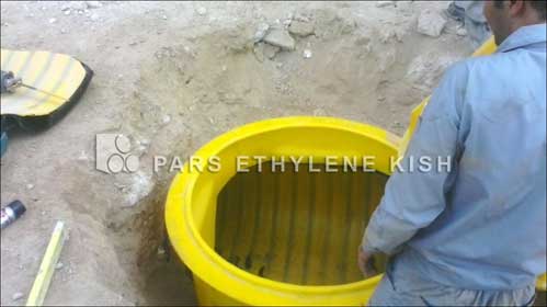 Tangential polyethylene manhole
