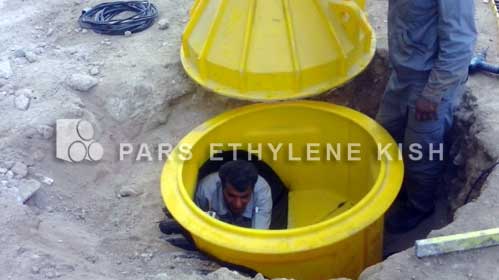 Tangential polyethylene manhole