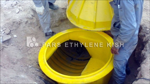Tangential polyethylene manhole Tangential polyethylene manhole