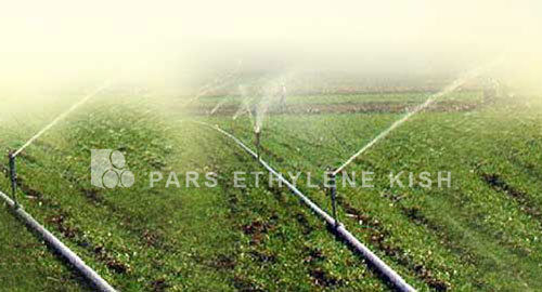 Polyethylene irrigation pipe