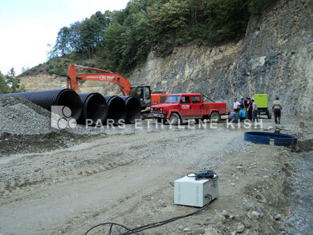 pipe installation Sewer PE pipe