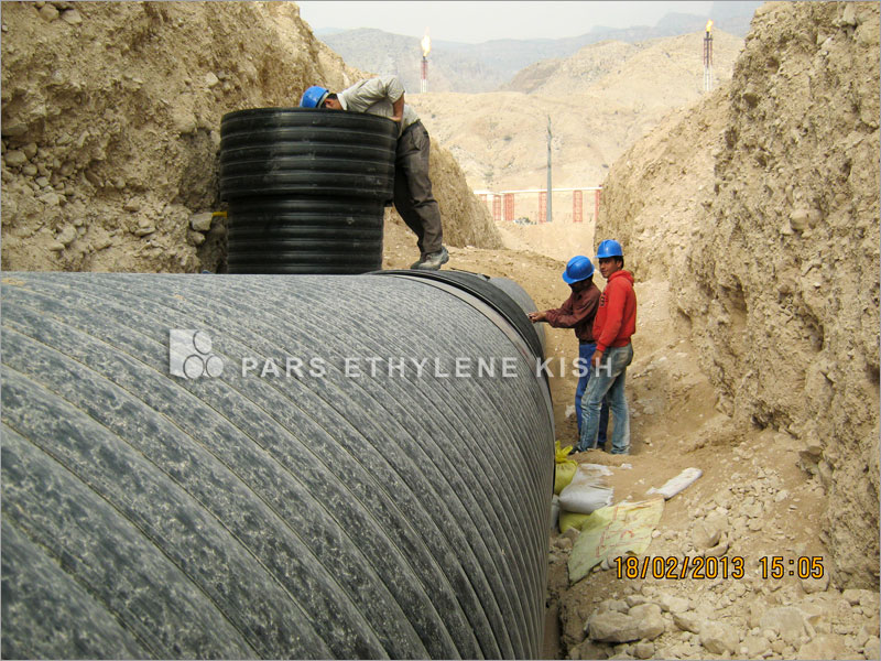 Spiral HDPE pipe
